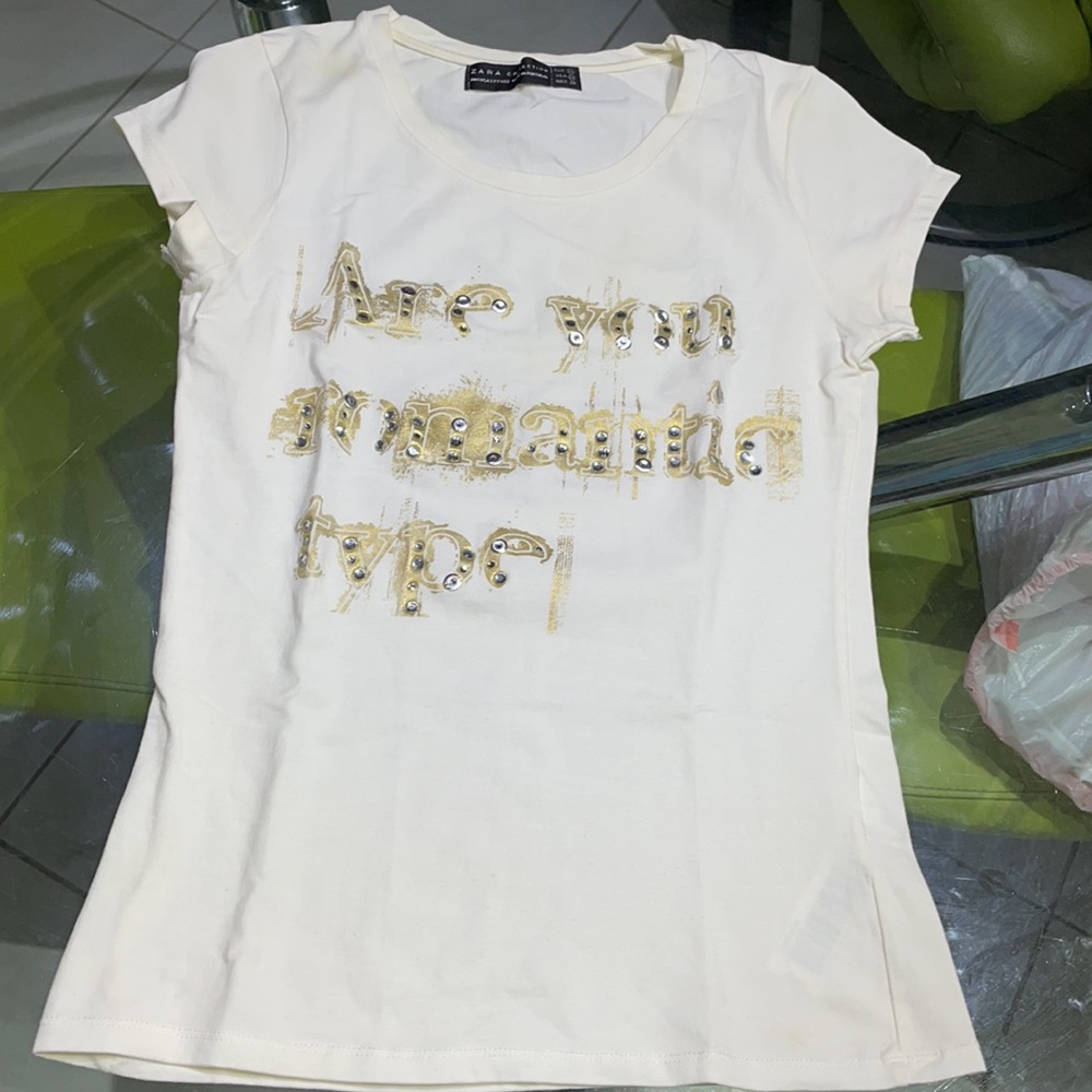 Zara Collection- Off white t shirt